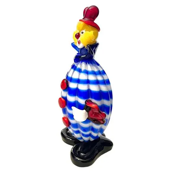 1960's Murano Italy Art Glass 9” Tall VALENTINO CLOWN FIGURINE